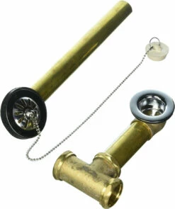 1 3/8" Brass Waste & Overflow Tub Drain